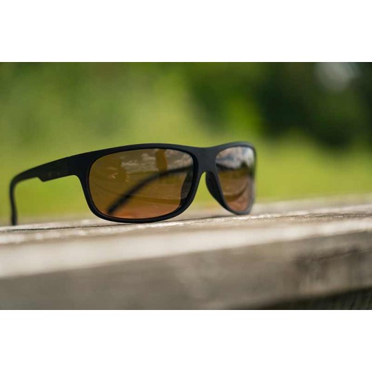 Polarizing Glasses Fox Rage Matt Black Wrap Brown Lens