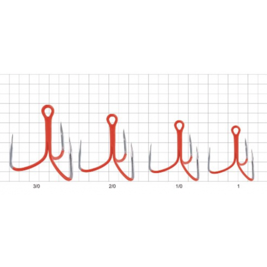 Hameçon Triple BKK BT803 Orange Glow