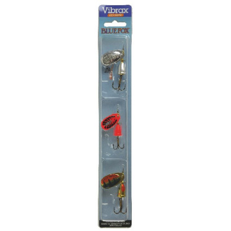 Kit of Vibrax Blue Carnassier Spoons Fox - trout fishing