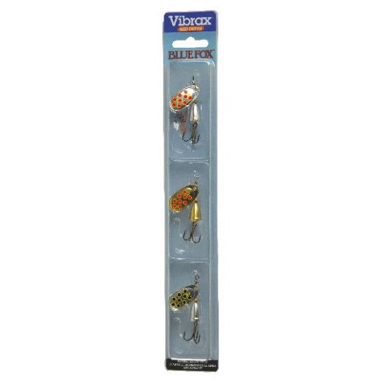 Expert 2 Vibrax Blue Spoons Kit Fox - Trout fishing