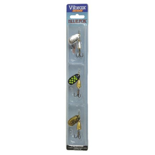Vibrax 2 Blue Spoons Kit Fox - Trout fishing