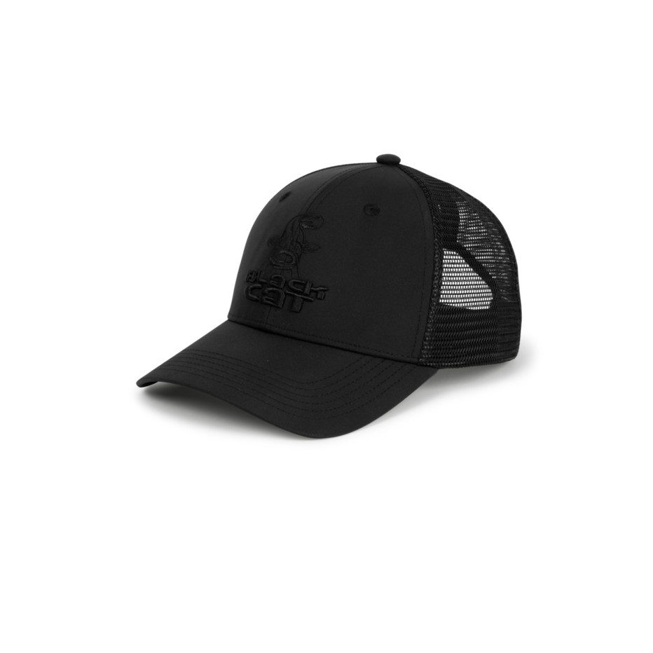 Kappe Black Cat Schwarze Trucker