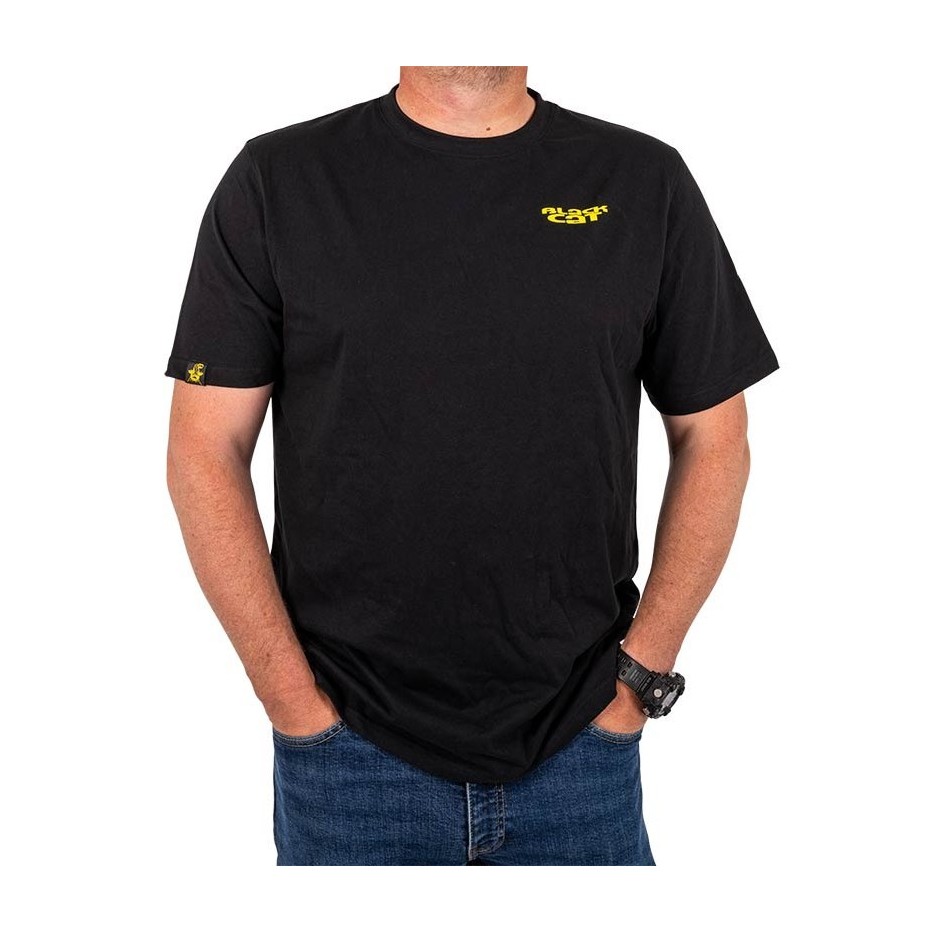 Camiseta Black Cat Chase Dreams - Negro