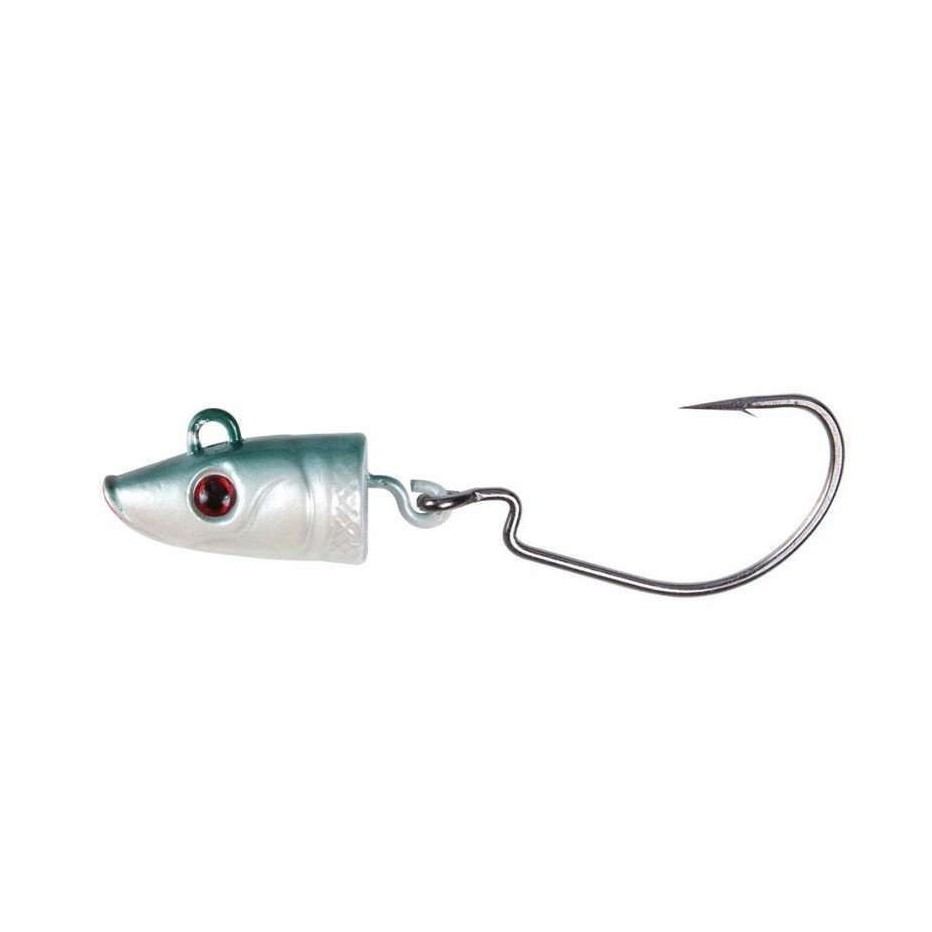Flashmer Blue Equille jig head with anti-grass system