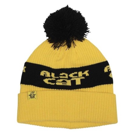 Black Cat Beanie Black Cat Yellow Bobbie Hat - Catfish Fishing