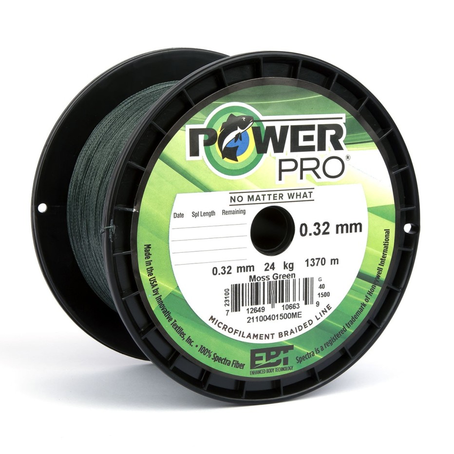 Braid Power Pro Green - 1370m spool - packaging