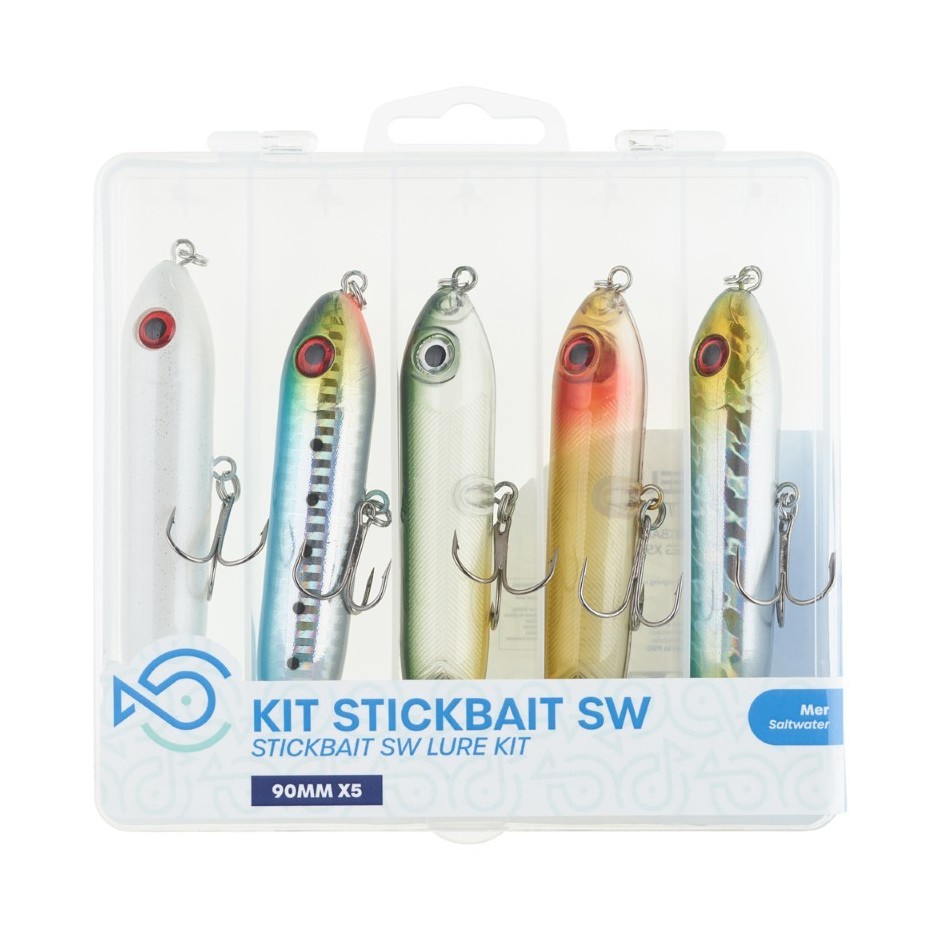 Kit 5 Stickbaits SRT SW - Kunstköder Oberfläche für Barsch