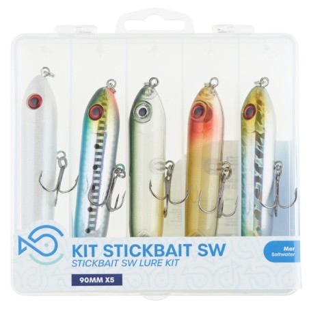 Kit 5 Stickbaits SRT SW - Kunstköder Oberfläche für Barsch