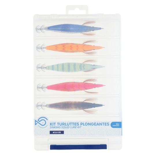 Kit 5 Turluttes Plongeantes SRT - Eging Seiche & Calamar