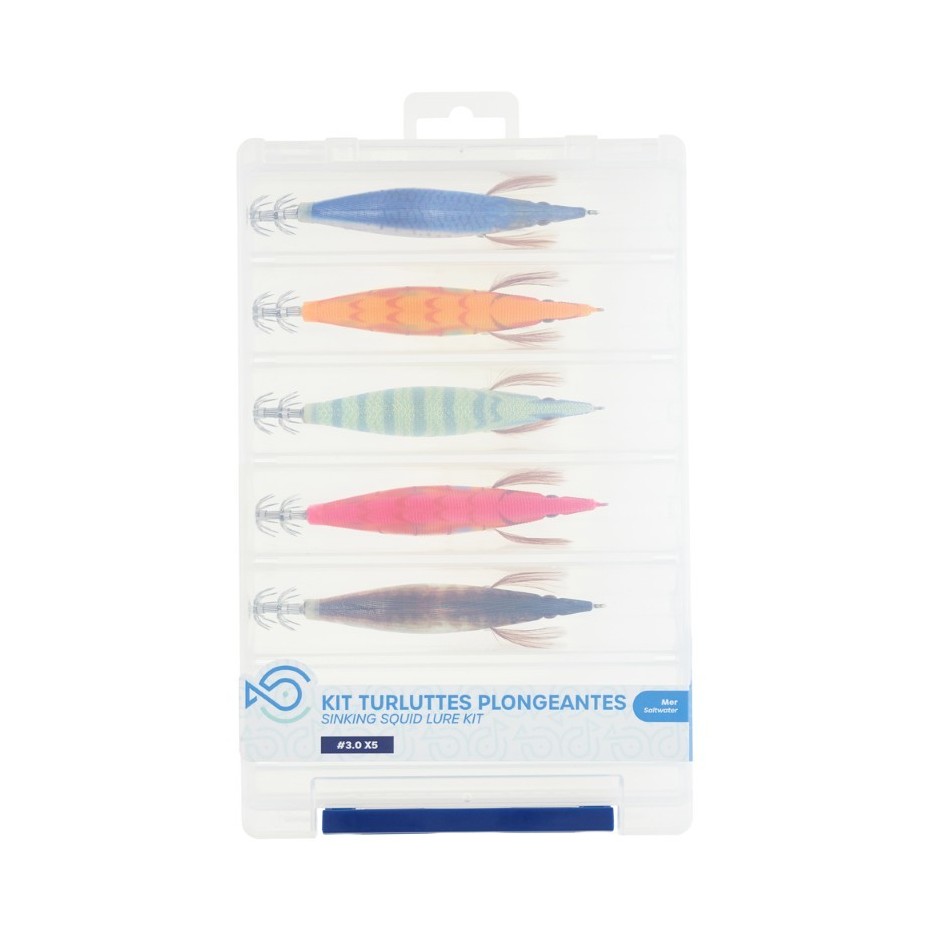 Kit 5 Turluttes Plongeantes SRT - Eging Seiche & Calamar