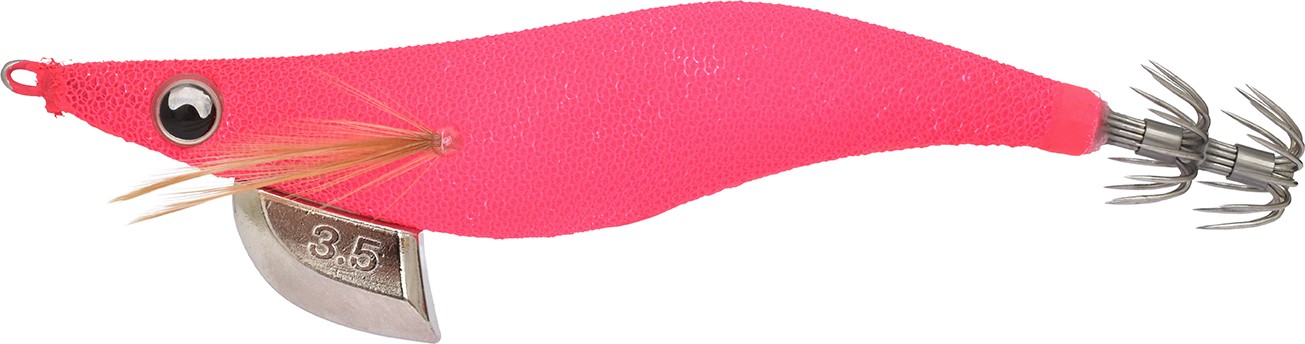 Leurre De Pêche Lineaeffe Shock Squid Jig – Orange, Taille 3 (9 Cm), Corps Métallique Réfléchissant, Pour Calamar Et Seiche, Mer