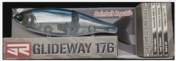 Poisson Nageur Swimbait Republic Glideway 17,6cm : Coloris Swimbait Républic - Caribe, Poids - 80,5g, Taille - 17,6cm