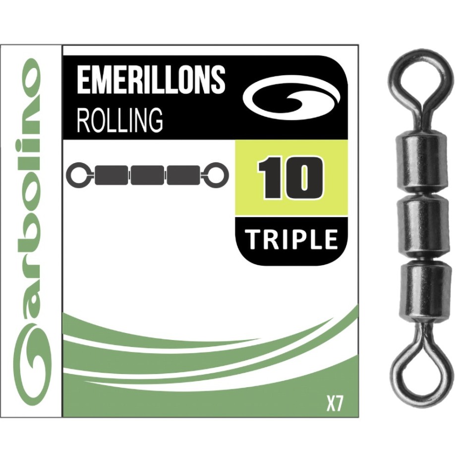 Micro émerillons Rolling Triple Garbolino - 7 pcs