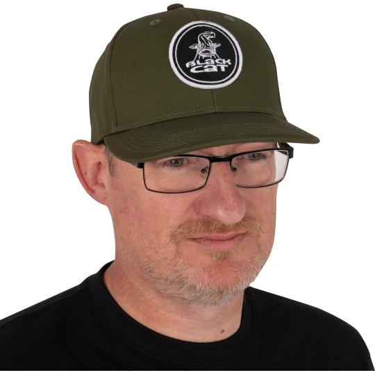 Casquette Black Cat Green Flat Peak Cap