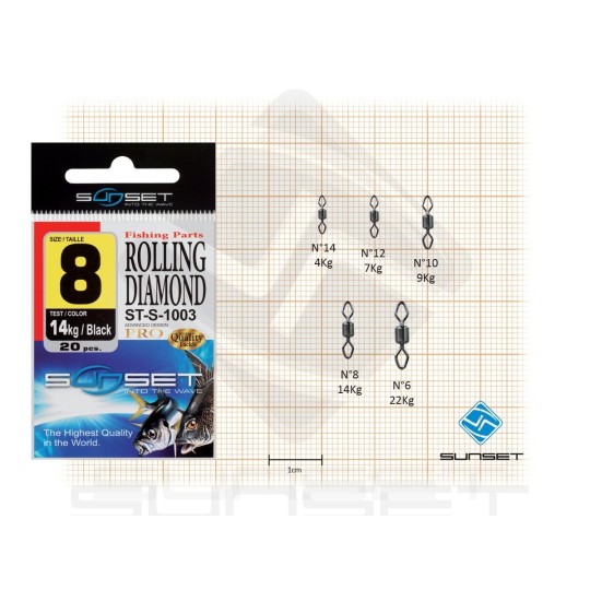 Emerillon Rolling Sunset Diamond ST-S-1003 - Anodisiert Schwarz