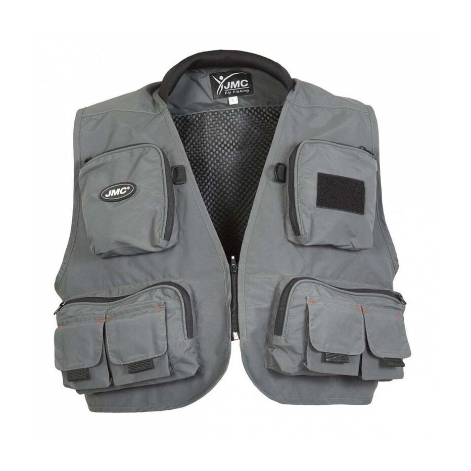 Gilet de pêche JMC Diplomat Gris V2 - Enfant
