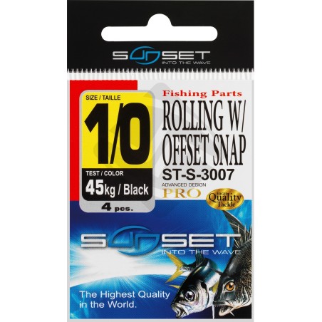 Swivel Clip Sunset Rolling W/ Offset Snap - Up to 45kg