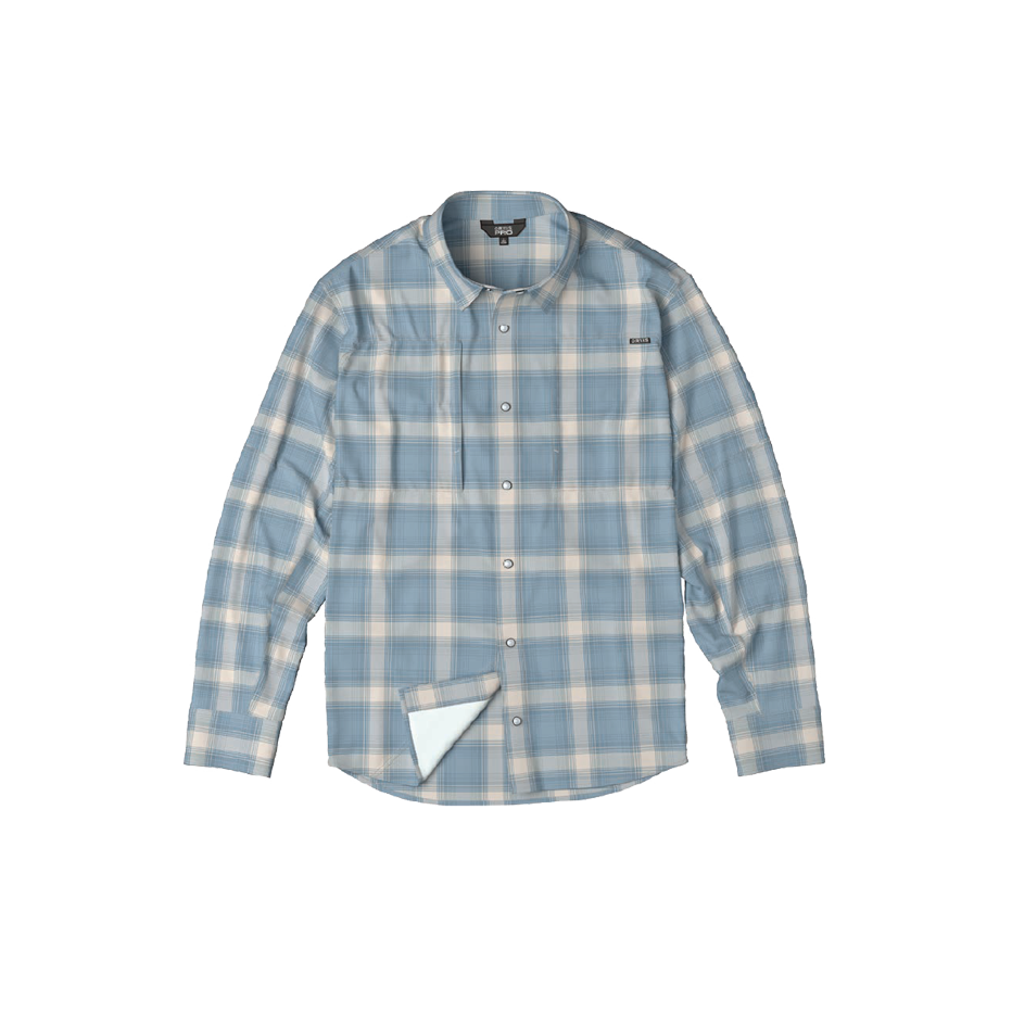 Orvis Pro Stretch LS UPF50 Hemd - Blau / Weiß
