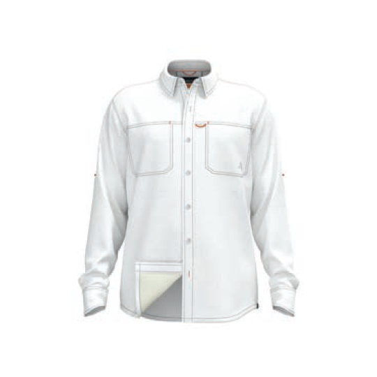Chemise Orvis Open Air Caster Shirt White UPF30