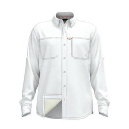 Chemise Orvis Open Air Caster Shirt White UPF30