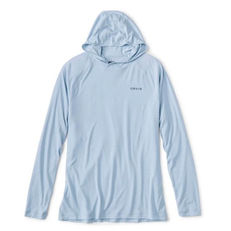 Orvis Dricast Logo Blue Fog Hoodie Sweatshirt - UPF 50+