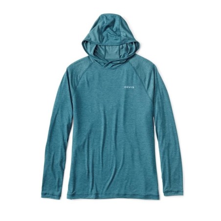 Sweat à capuche Orvis Dricast Logo Blue Lagoon - UPF 50+