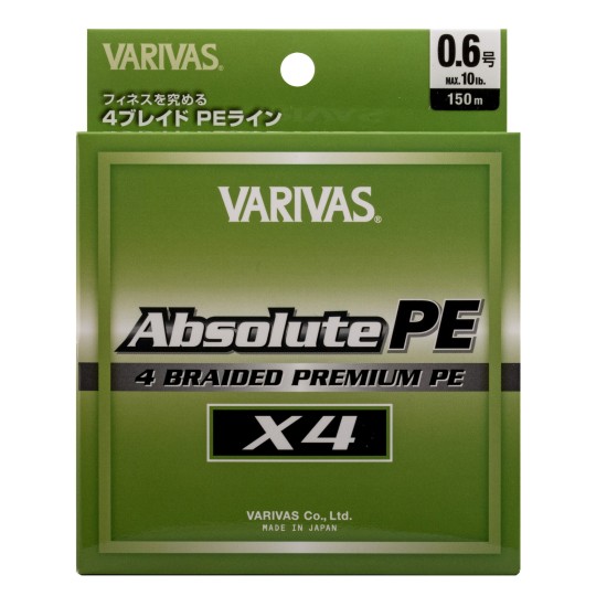 Geflochtene Angelschnur Varivas Absolute PE X4 – Angeln Finesse BFS & Carolina Rig
