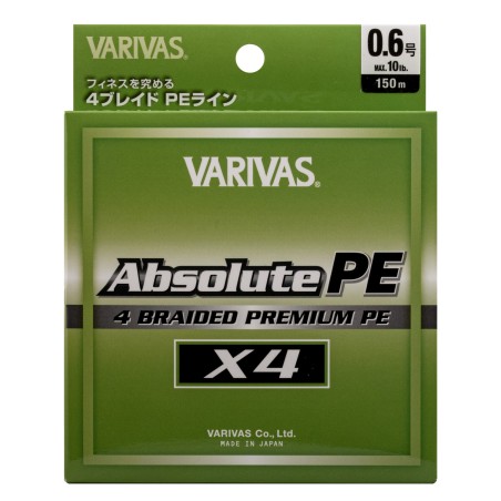 Geflochtene Angelschnur Varivas Absolute PE X4 – Angeln Finesse BFS & Carolina Rig