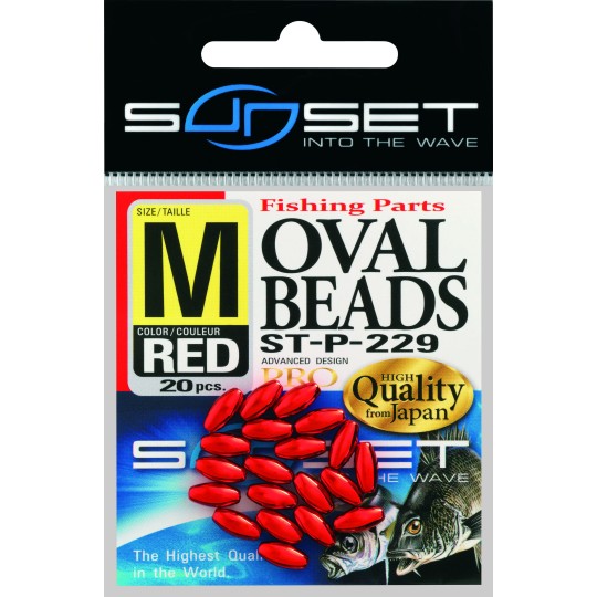 Perles Ovales Dures Sunset - Montages Surfcasting