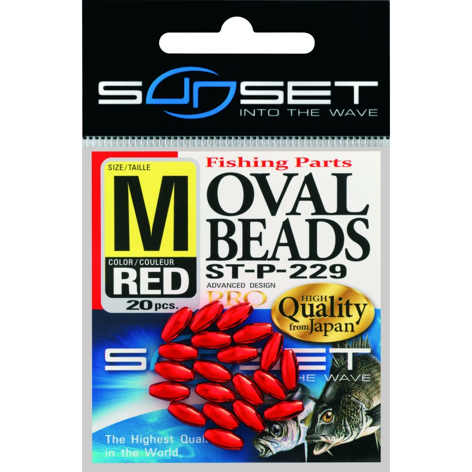 Perles Ovales Dures Sunset - Montages Surfcasting