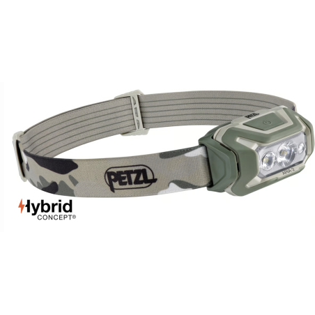 Lámpara frontal Petzl ARIA 2 - Pilas y compatible con batería recargable
