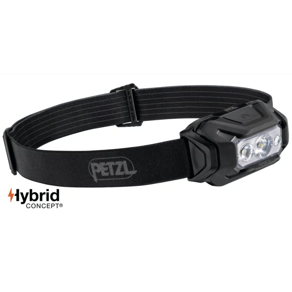 Petzl ARIA 2 Headlamp - Battery operated and rechargeable battery compatible