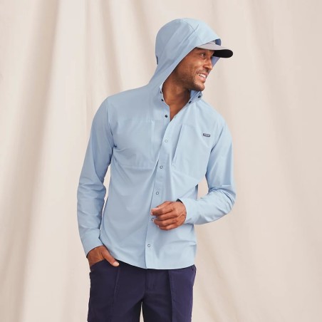 Orvis Pro Sun Stretch Hoodie UPF50+ Azul Peltre