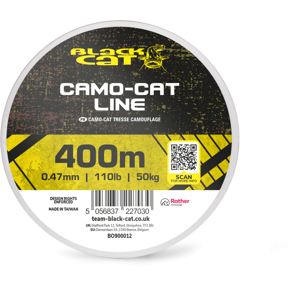 Geflochtene Angelschnur Black Cat Camo-Cat Line 400m