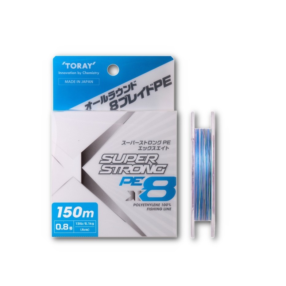 Hilo Trenzado Toray Super Fuerte PE X8 150m - Hilo Trenzado 8 Hilos Japonés