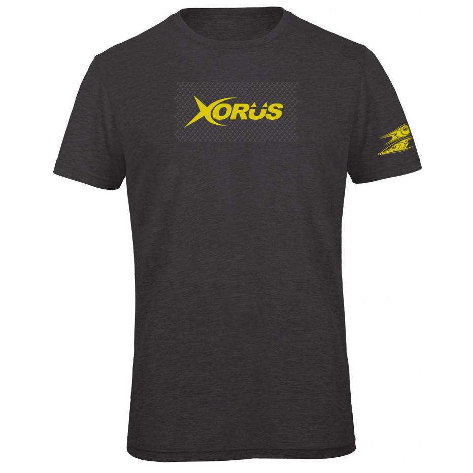 T-Shirt Xorus Anthrazitgrau Meliert und Gelb