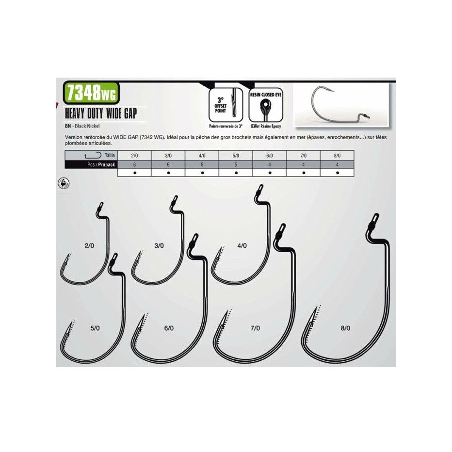 Texan strategik hook Heavy Duty Wide Gape 7348 WG