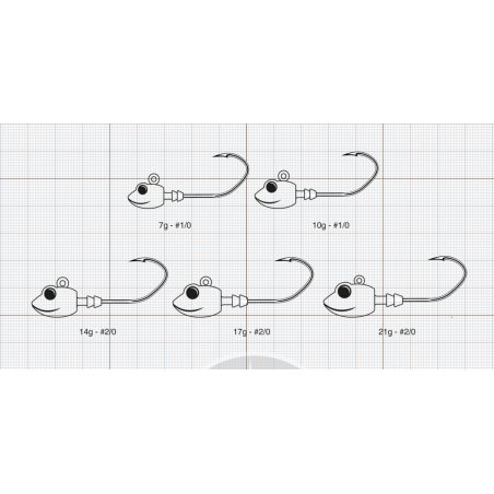 Cabeza emplomada VMC Frog Jig Firetiger