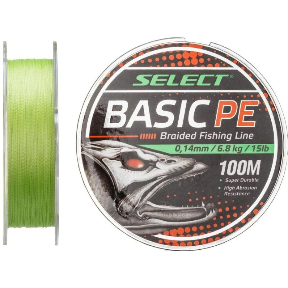 Braid PE 4 Strands Light Green - Light Fishing Perch and Trout