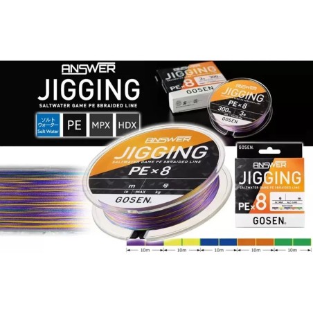 Tresse Gosen Answer Jigging X8 400m Multicolore