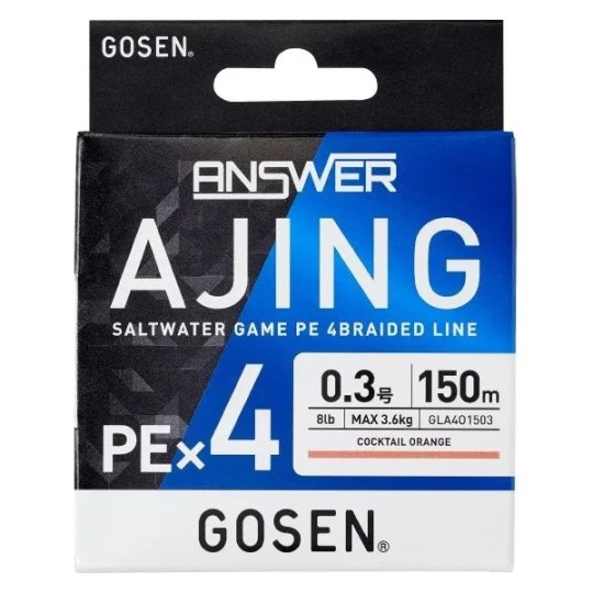 Braid Gosen Answer Ajing X4 150m - Eging Fishing