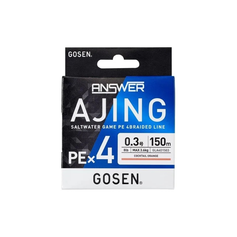 Braid Gosen Answer Ajing X4 150m - Eging Fishing