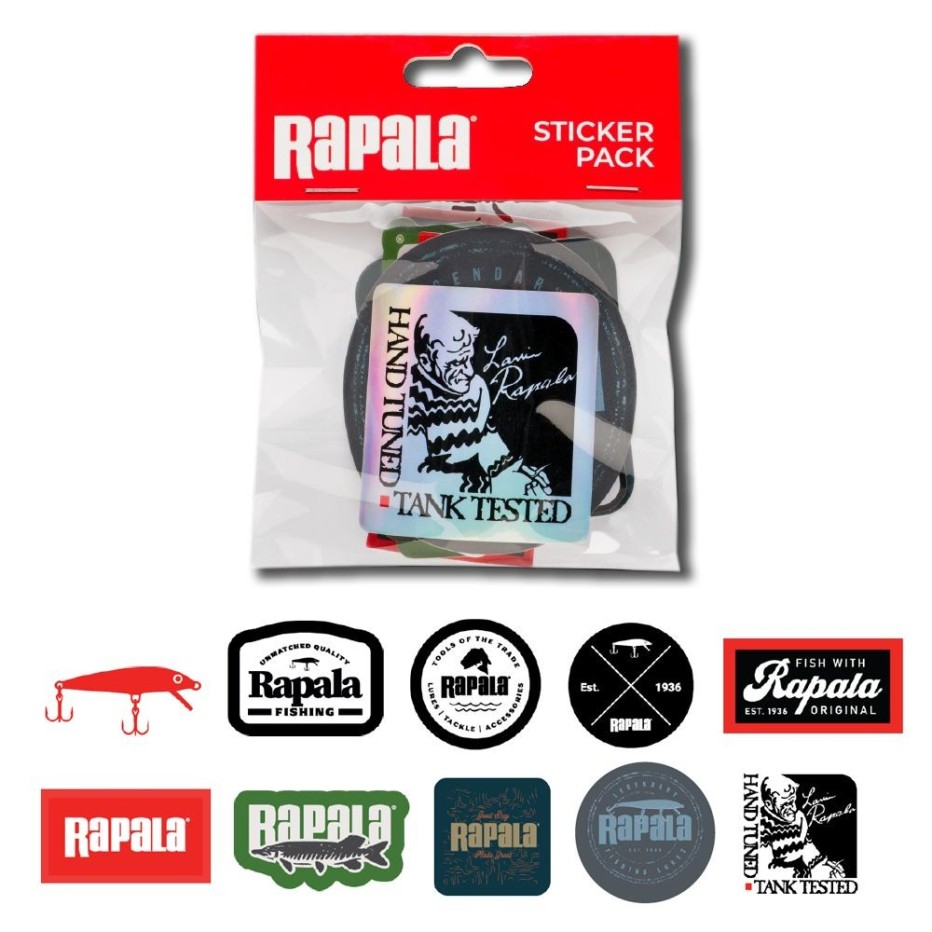Kit d'autocollants Rapala - Pour équipement de pêche