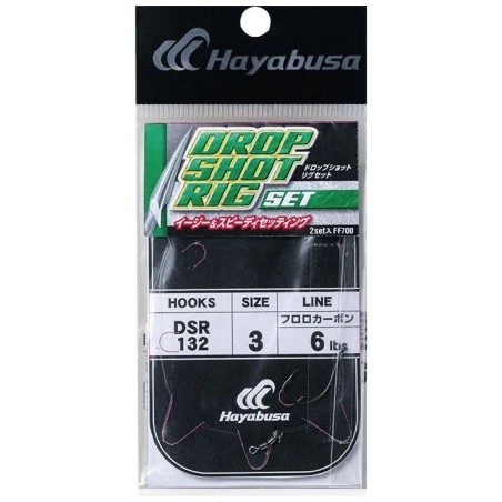 Hayabusa Drop Shot Rig 4 lbs #6 - Bas de ligne prêt à pêcher