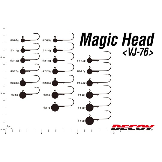 VJ 76 M Head - Tête Plombée Fine / Pêche Légère et Précision