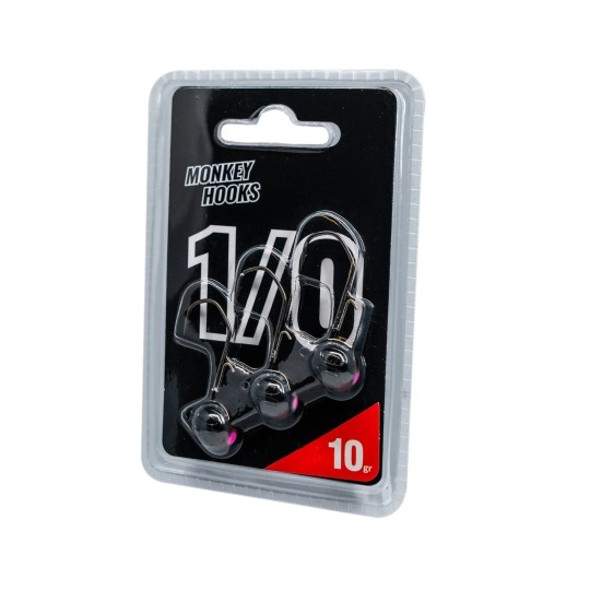 Cabeza plomada Monkey Lures Monkey Hook Black 1/0