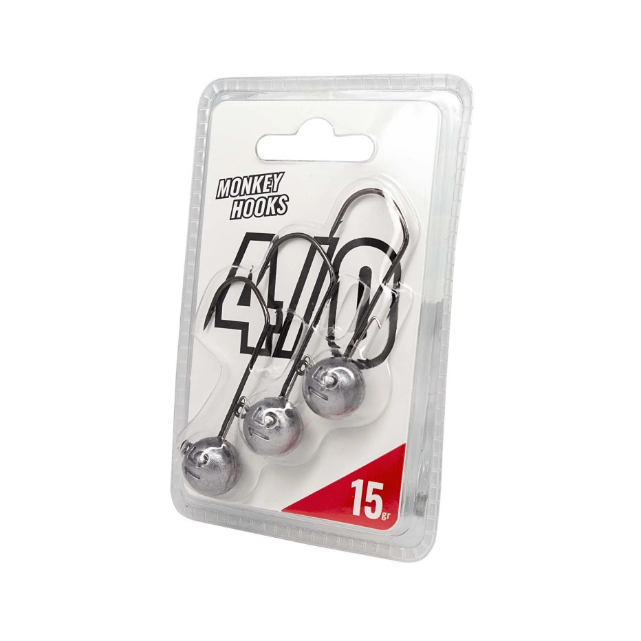 Cabeza plomada Monkey Lures Monkey Hook - 4/0