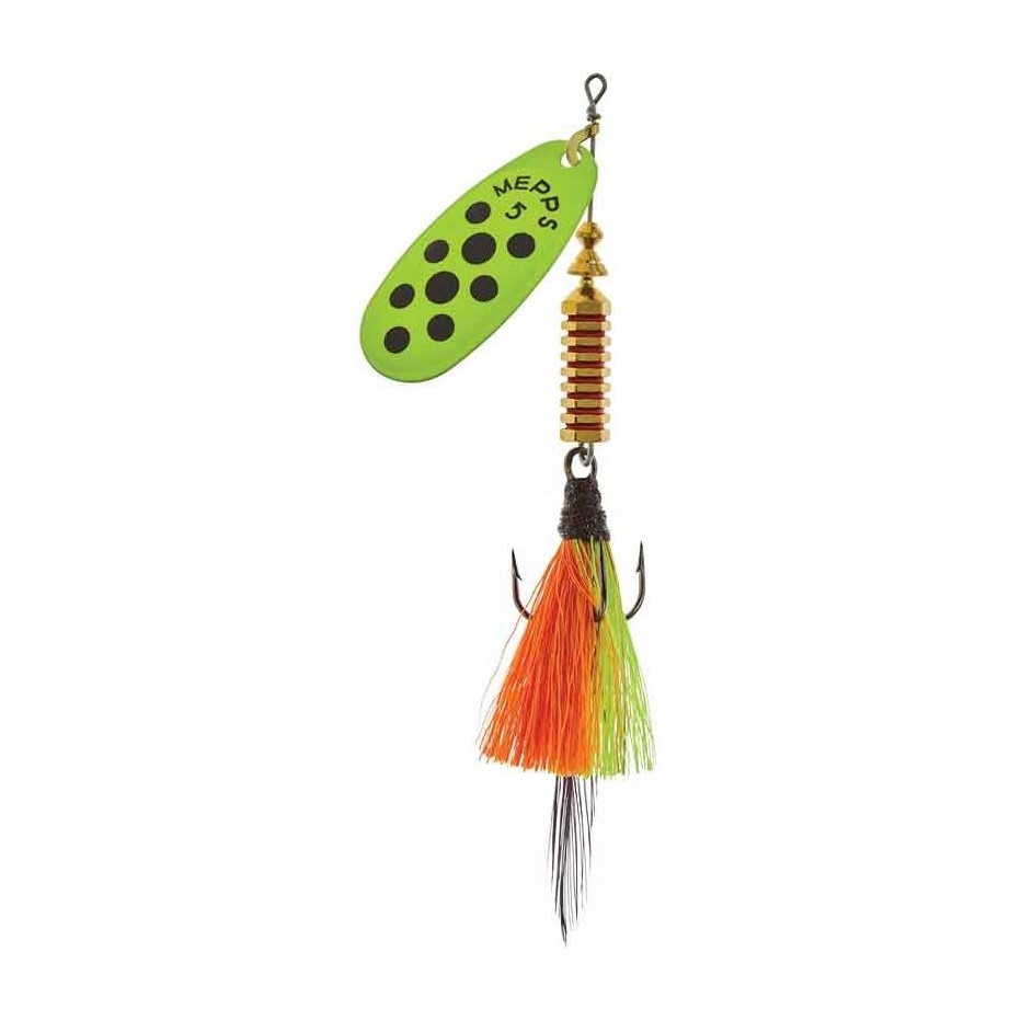 Cuiller Mepps Comet Décorée Bucktail | Action Feu Follet