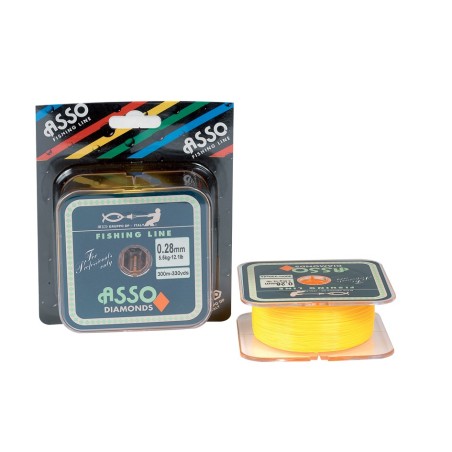 Nylon Asso Diamond Quadrat Gelb - 300m