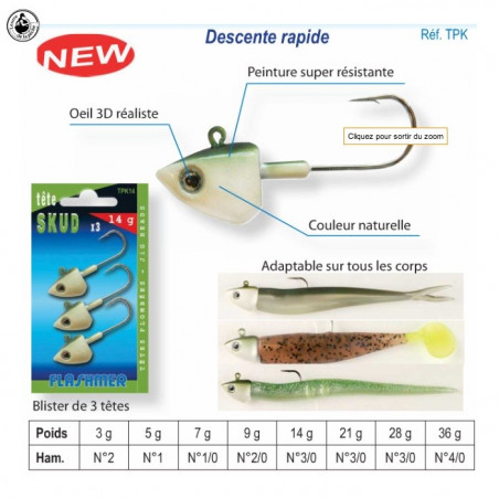 Flashmer Skud jig head - Soft bait fishing
